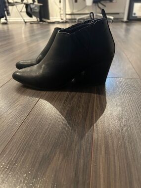 Call It Spring Black Pointed Toe Block Heel Ankle Boots